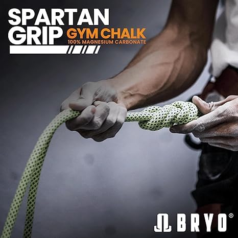 BRYO Spartan Grip Loose Chalk Bag Refill - 14.1oz - Premium Sports Chalk for Enhanced Grip - Ideal for Weightlifting, Climbing, Gymnastics, and More | Loose 14.1 oz sports chalk improves grip for weightlifting, climbing, gymnastics, powerlifting, and trai