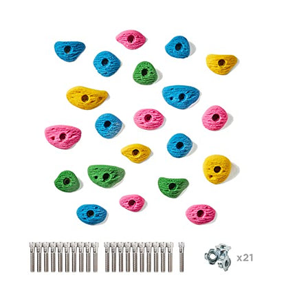 Escape Climbing Kids' 21-Hold Starter Pack (Variety (Pink, Green, Blue, Yellow))