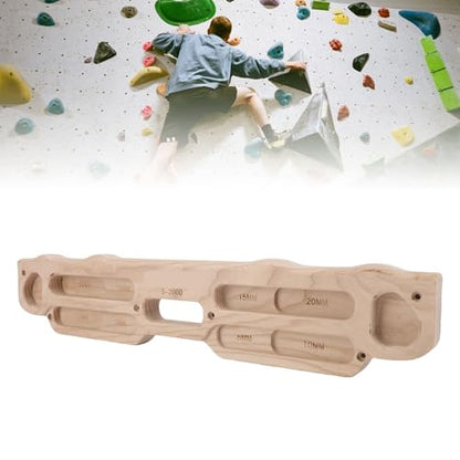 Climbing Hangboard, Wooden Rock Training Climbing Fingerboard with Mounting Kit for Bouldering Finger Strength Pull Up