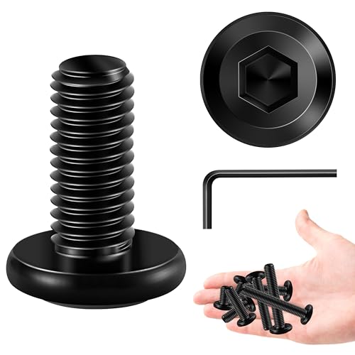 20Pcs M6 Bolt M6 x 16mm Flat Head Socket Cap Screw Bolts, Allen Socket Drive M6 Screws Assortment, Stainless Steel Bolts Black Oxide M6x1.0 Bolt by Marysino - color: Black, size: M6 x 16mm