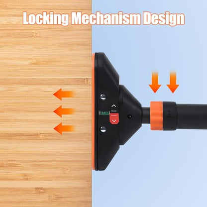 Pull Up Bar, Adjustable Strength Training Bars Without Screw, Adjustable Width Chin Up Bar for Doorway, Max Load 440 Lbs - color: Orange and Black