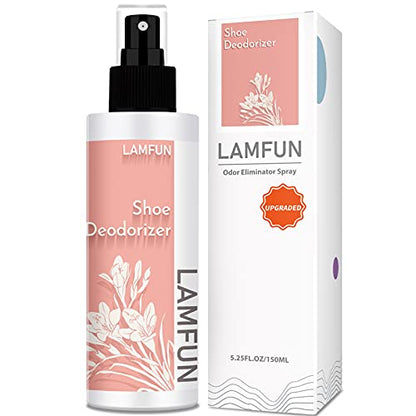 Shoe Deodorizer Spray, Natural Deodorant Spray, Odor Eliminator for Feet, Shoes and Gym Bags, Fights Odor and Stink, Freesia Fragrance, 150ml