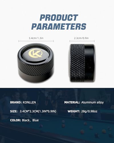 KONLLEN Round Pool Chalk Holder Pool Billiards Accessories Portable Multifunctional Sturdy Pool Cue Accessories - color: Black