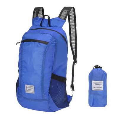 Hiking Backpack, 15L-20L Packable Lightweight Backpack Daypack Foldable Outdoor Climbing Cycling Backpacking Shoulder Bag for Men Women, Blue