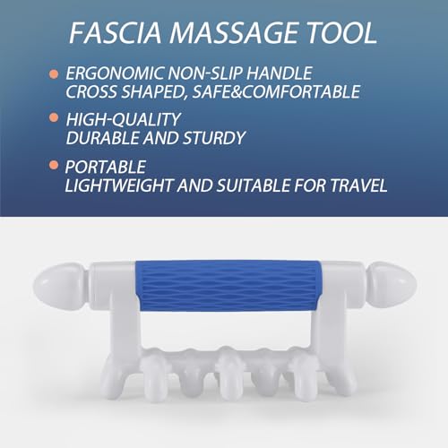 Fascia Massage Tool Blaster for Cellulite - Trigger Points - Muscle Relaxation,Handheld Myofascial Release Tool for Every Part of The Body - color: Blue