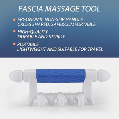 Fascia Massage Tool Blaster for Cellulite - Trigger Points - Muscle Relaxation,Handheld Myofascial Release Tool for Every Part of The Body - color: Blue