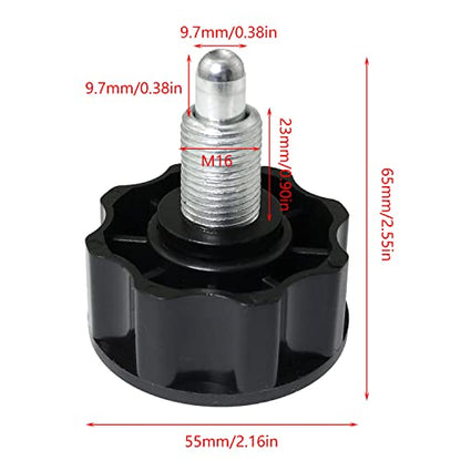 RLECS Pull-up Spring Knob Pop Pin Fitness Pop Pull Pin Knob M16 Exercise Training Machines Release Bike Equipment - Compatible with Stationary Bikes, Weight Benches Size M16 Close to 5/8"