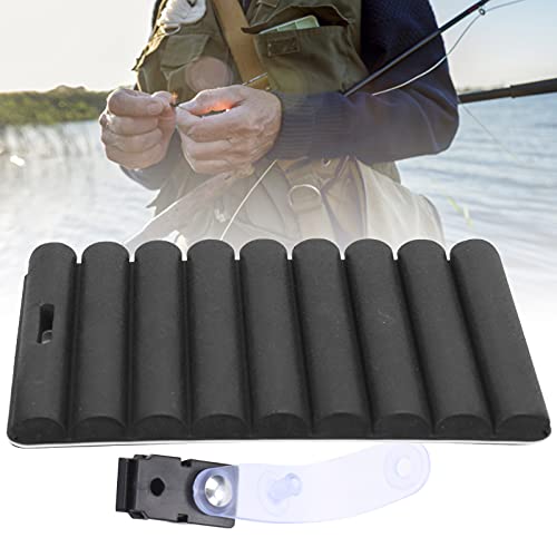Fishing Hook Hanging Board, PVC Foam Bait Storage Fly Tying Tool with Hook Loop Back Clip, Lightweight Compact for Fishing Vest Outdoor Gear