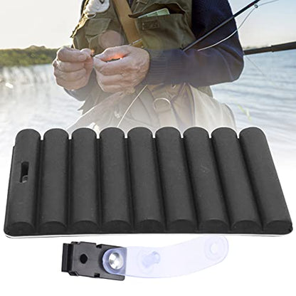 Fishing Hook Hanging Board, PVC Foam Bait Storage Fly Tying Tool with Hook Loop Back Clip, Lightweight Compact for Fishing Vest Outdoor Gear