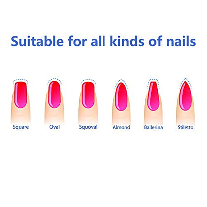 8 Pack Diamond Nail File Fingernail Files,7 Inch Stainless Steel | Double Side Nail File,Plastic Sleeves Packaged Individually,Diamond Flakes,Pointed Design,For Salon Home and Travel
