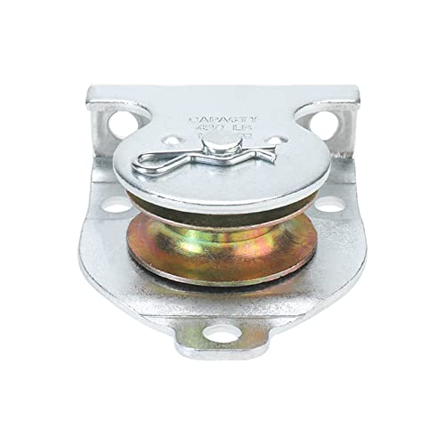 Ceiling Mount Single Pulley 1-1/2 Inch Wall Mount Pulley Ceiling Pulley for 3/8" Wire or Rope, 4 Packs (1)