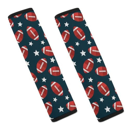 2 Pack Football Seat Belt Cover Universal Fit Seat Belt Cushion for Kids, Stroller Pushchair High Chair, Neck and Shoulder Support - color: Pattern 908