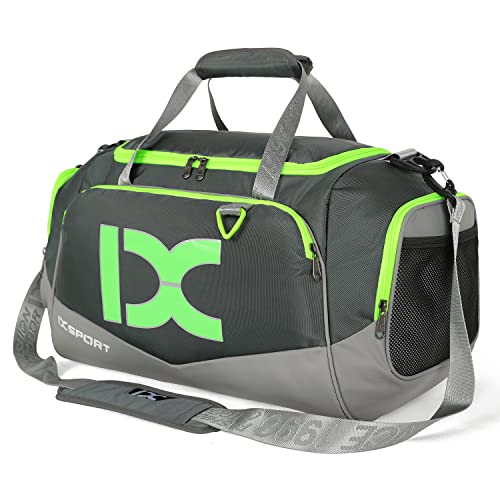 Sports Gym Bag，INOXTO Travel Duffel Bag with Dry Wet Pocket And Shoe CompartmentFor Women and Men，40L/55L Fitness Waterproof Weekender Bag For Swim Sports Travel Working Out (Gray green, 40L) - color: Gray green