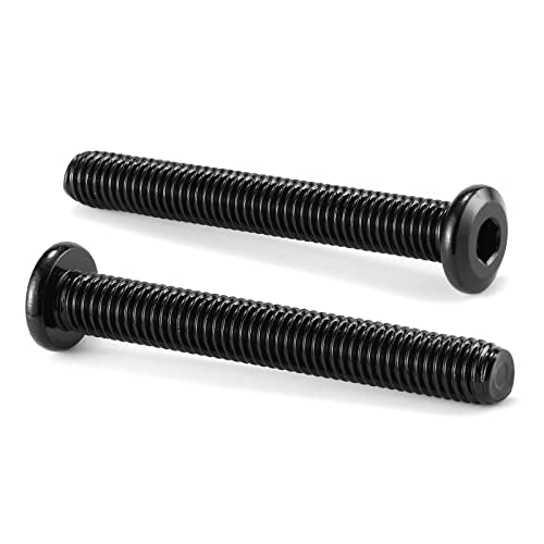 M5 x 55mm 20Pcs Flat Head Hex Socket Cap Screws Bolts, 304 Stainless Steel 18-8, Full Thread, Black Oxide by SG TZH (with Hex Spanner) - size: M5 x 55mm