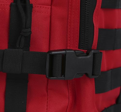 REEBOW GEAR Military Tactical Backpack for Men Large Army 3 Day Assault Pack Molle Hiking Daypack Bag (Red-black) - color: Red-black