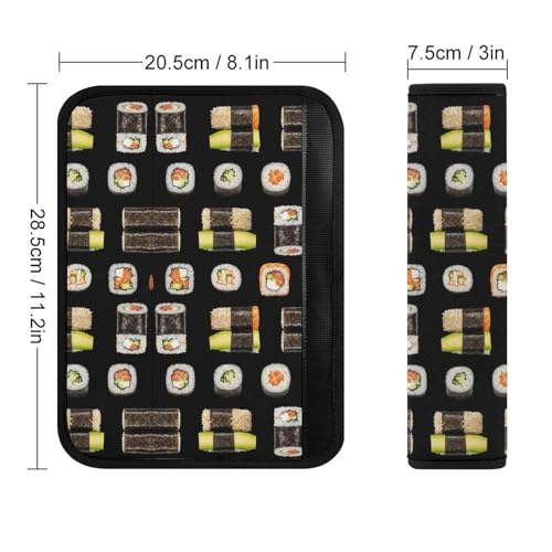 2 Pack Food Sushi Seat Belt Cover Universal Fit Shoulder Harness Cover for Girls and Boys, Car Seats Pushchair Strollers High Chair Pushchair - color: Pattern 749