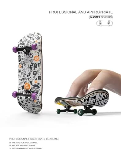 Lently Wood Fingerboards+Truck Set, 100mmL*30mm Mini Fingerboards and Multifunctional deformable Container (Monster) - color: Monster