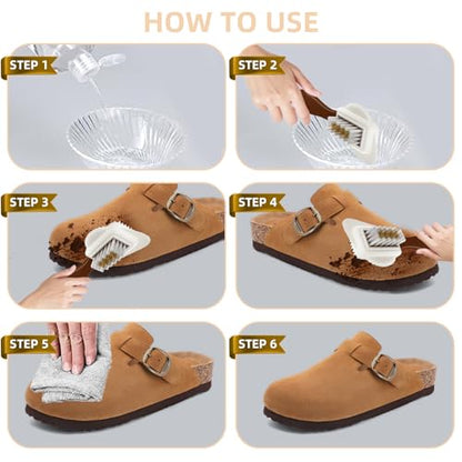 Shoe Cleaner Kit with Shoe Cleaner, Shoe Waterproof, Shoe Care with Shoe Brush & Cleaning Towel, Removes Dirt, Ideal for Suede, Nubuck, Sneaker, Leather, Sheepskin Boots, Sandals