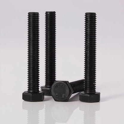 M6-1.0 Hex Head Screw Bolts - 30/35/40/45/50mm Length Kit, 12.9 Grade Alloy Steel, Hexagon Head Bolts, Black Oxide Finish, Full Thread,Quantity 50-Piece Set - size: 12.9-Hex-M6-30-50mm