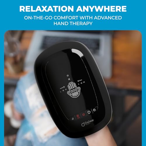 Daiwa Felicity Cordless Electric Hand Massager with Compression, Pressure Point Therapy Massager for Arthritis, Pain Relief, Carpal Tunnel and Finger Numbness, ACU Palm Pro with Heat - style: ACU Palm Pro with Heat