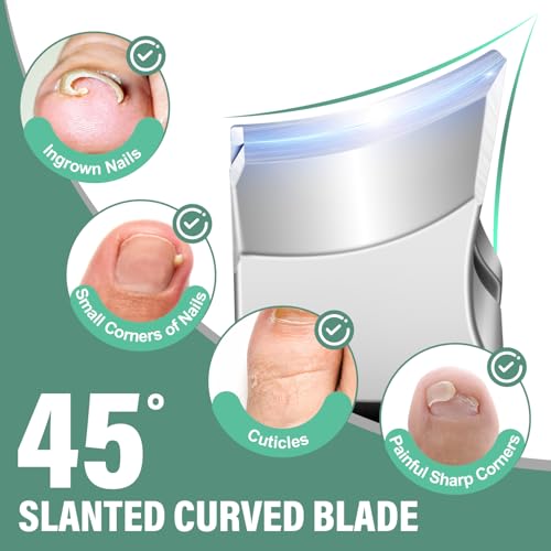 Toenail Clippers for Thick Toenails for Seniors, Angled Head Large Toe Nail Clippers for Ingrown Nails, Sharp Nail Cutter with Catcher Long Handle, Heavy Duty Nail Clippers Set for Thick Toenails - style: Professional Nail Clipper Set