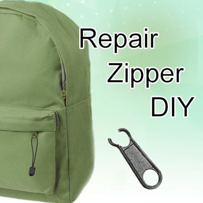 10 Pack Backpack Replacement Zipper Pulls Black - color: Black