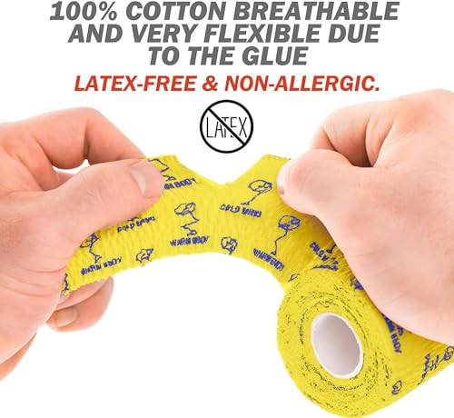 WARM BODY COLD MIND 1.85" Weightlifting Thumb Tape - Hook Grip Tape for Powerlifting, Cross Training, Gym Tape, Workout, Weight Lifting Tape, Athletic Finger Wrap (Yellow 3 Rolls) - color: 3 rolls yellow
