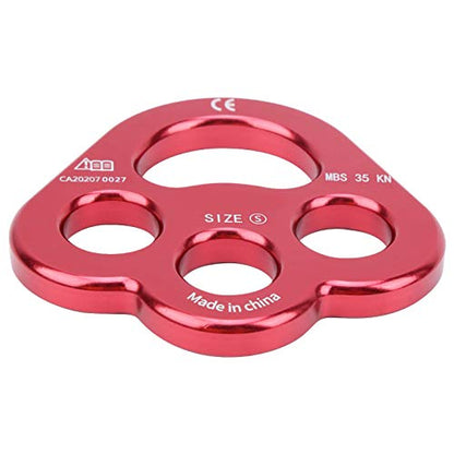 aqxreight Rope 3 Holes Force Rigging Plate Divider Finger Force Clim EquipmentBlack Each and of The Rigging Plate Minimize Wear and 3 Holes Rigging PlateRigging Plate Divider Plate3 - color: Wine Red