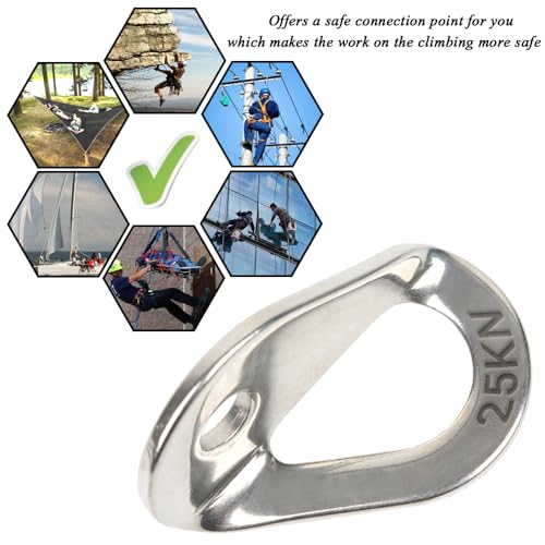 Climbing Bolt Hanger - Stainless Steel Rock Climbing Anchor Bolt Outdoor Gear Rescue Hammock Installation, Fits for Bolt, 2PCS - size: 25KN, style: M8