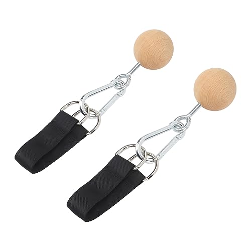 Zerodis Wooden Pull Up Balls Rock Climbing Holds Training Set for Arm Strength with Neutral Grip Handle for Home Workout and Travel Combination Fitness Equipment
