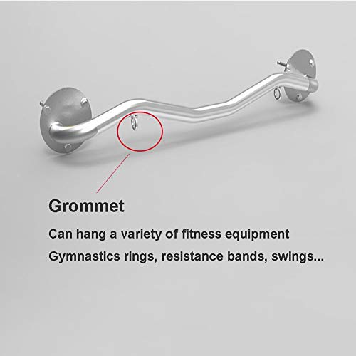 Pull-Up Bars Wall-Mounted Horizontal Bar, Home Pull-Up Wrist Strength Training Finger Grip Ball, Rock Climbing Equipment, Load 200Kg, Black/Silver