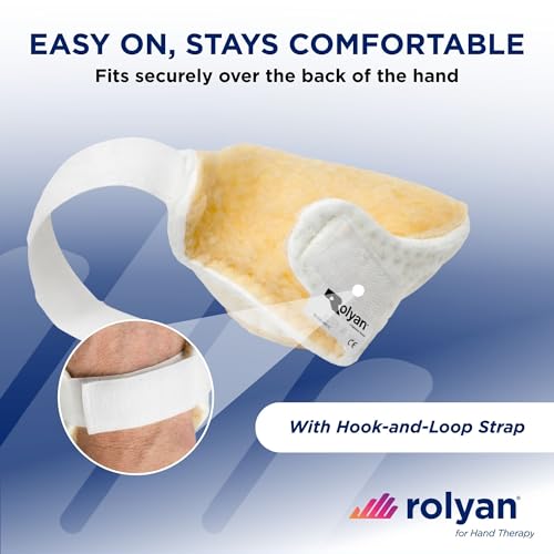 Rolyan Palm Protector, Hand Contracture Cushion, Palm Guard, Right, 3-Pack | Soft sherpa-lined palm cushion helps prevent finger contracture and protects the palm during hand rehab - size: Pack of 3, style: Right Hand