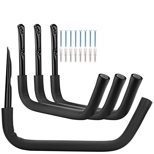 Kayak Storage Hook, Heavy Duty Steel Kayak Storage Rack, Wall Mount Garage Hanger for Ladder, Canoe, Surfboard, Paddle Board