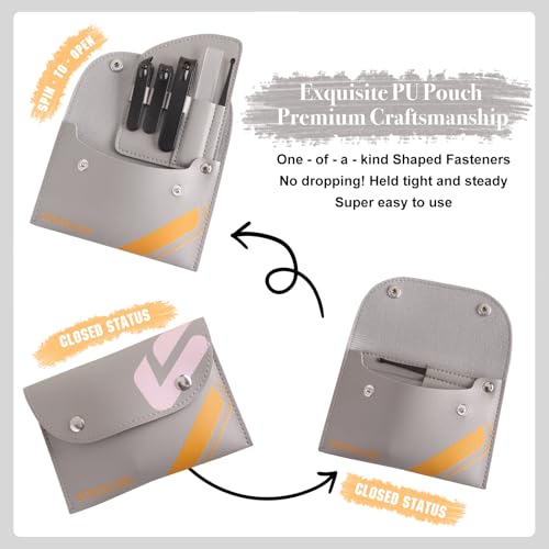 Manicure Set, 5 Piece Nail Care Kit with Carbon Steel Tools (Cuticle Nipper, Small & Large Nail Clippers, Ear Pick, Glass File), Portable Grooming Pouch, Manicure Set Nail Clippers (Gray) - color: Gray
