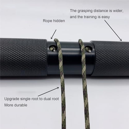 Heavy Duty Wrist and Forearm Blaster, Wrist Roller and Forearm Roller with Knurled Handle for Strength Training and Workout, Fit 1inch & 2inch Standard Weight Plates