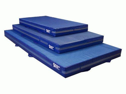 Team Sports Gymnastics 8" Skill Training Mat, 4'x8'x8" Non-Folding with Blue Vinyl