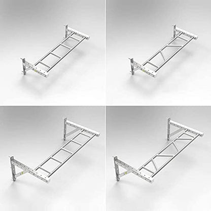 Stainless Steel Wall-Mounted Multi-Position Pull-Up Bars Single Parallel Bars Fitness Climbing TRXL Frame (129 * 63 * 45cm)