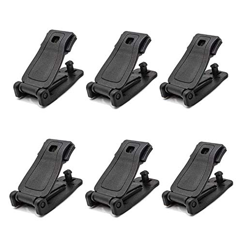 Jadedragon Multipurpose Tactical 360 Rotation D-Ring Clips/Locking Carabiner/Hydration Tube Clips/Elastic String Strap Management Tool for MOLLE Webbing Attachment Backpacks - color: WB-Black