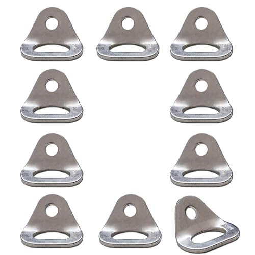 26kN Climbing Wall Bolt Hanger/Anchor/Tiedown for 3/8" Screw/Bolt Ideal for Rock Climbing and Home Gyms, Hammocks, Trailer Tie-Downs. Robust, Load-Bearing Steel Tie-Off - size: Ten-Pack
