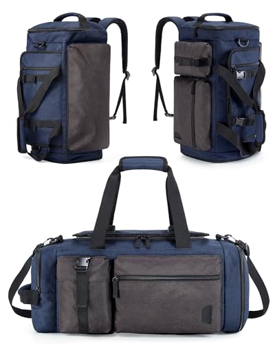 BAGSMART Gym Bag for Men, Sports Duffel Bags for Traveling, Weekender Overnight Bag with Shoe Laptop Compartment, Carry on Backpack for Airplanes-Blue - color: Blue
