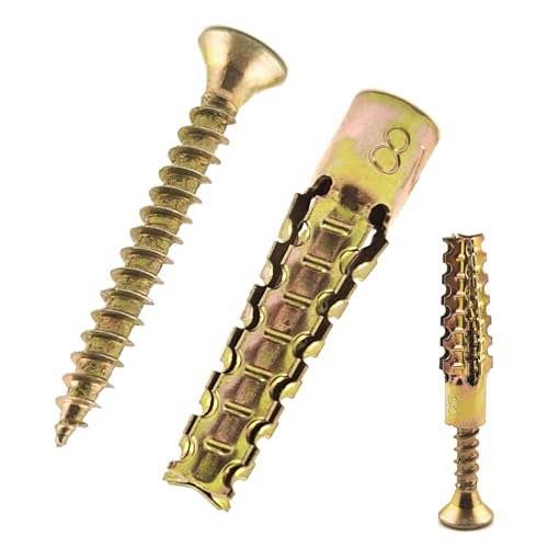 30 Packs Heavy Duty Hollow Wall Anchors with Screws, Loose Hinge and Stripped Hole Repair Kits (8x38mm) - size: M8*32
