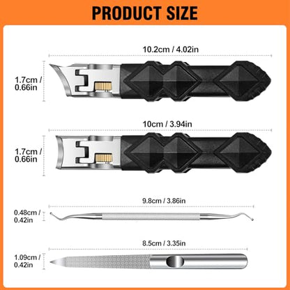 2026 Toenail Clippers for Thick Toenails | Wide Jaw Opening Toe Nail Clippers for Men, Heavy Duty Ingrown Toenail Clippers, Sharp Slanted Cutters with Long Handle