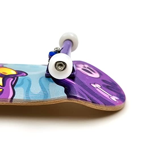 SPITBOARDS® Fingerboard Pro Wheels with Real Ball Bearings, Professional CNC Polyurethane Quality, Street Wheels Shape (Red) - color: Red