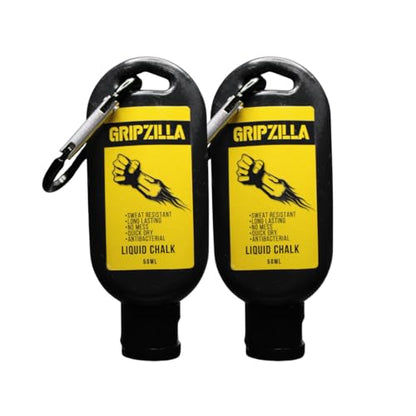 GRIPZILLA Liquid Chalk Kit Gym Chalk for Weight Lifting, Rock Climbing, Pole Grip, Bouldering, Powerlifting, Ball, Gymnastics, Sports, and Workout - Package May Vary - size: 50ml - 2 Pack