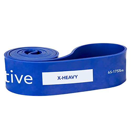 3DActive Pull Up Assist Band - Resistance Band for Strength Training, Powerlifting, Body Stretching, Crossfit - Exercise Guide Included. - color: #5 Blue - 65 to 175 Pounds (2.5" *4.5mm) - Single Band