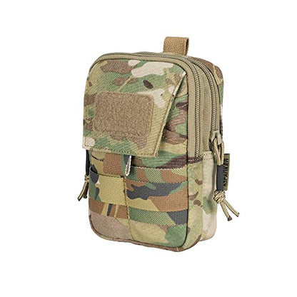 EXCELLENT ELITE SPANKER Tactical Molle EDC Pouch with Cellphone Pouch | Molle admin pouch,molle utility pouch,tool pouch,Organizer Nylon Belt Waist Bag - color: Multicam