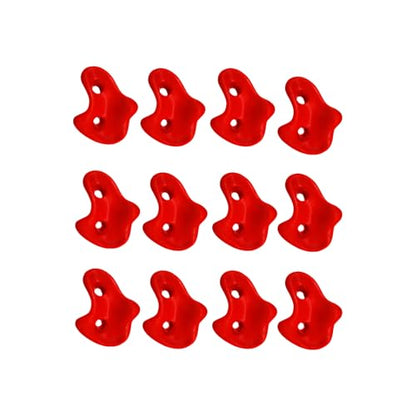 12Pcs Unique Rock Wall Climb Holds Set Climbing Wall Stone for Homes Gym and School Play Areas Enduring Climbing Stone - color: Red