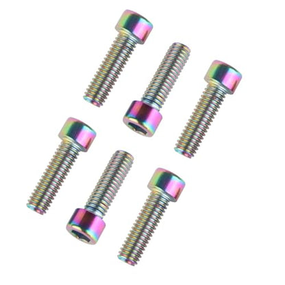 6Pcs Bike Screws M6x10 12 16 18 20 25 30 35mm Stainless Steel Socket Head Cap Allen Hex Bolt (Ranibow, M6 x18mm) - color: Ranibow, size: M6 x18mm
