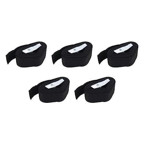 5Pcs Tie Down Straps Black Nylon Strap 1"*39.37" (3.28ft) Adjustable Straps with Heavy Duty Cam Lock Buckles, Lashing Strap for Backpacking, Outdoor Activities - color: Black, size: 1"*39"