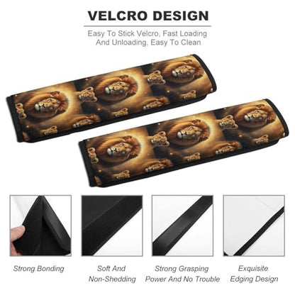Soft Padded Seat Belt Shoulder Pad for Elderly Support, Stroller Pushchair High Chair, 2 Pack Lions Lion Cub Shoulder Harness Cover Neck and Shoulder Support - color: Pattern 772